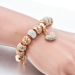 Pulseira de Luxo Cristal Coração