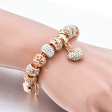 Pulseira de Luxo Cristal Coração
